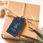 Blauwgroene Kerstboom Cadeaublaadjes – Set van 10 Cadeaulabel