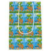 Blauwgroene kikker van Birthday Medium Cadeauzakje (Achterkant)