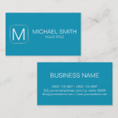 Blauwgroene kleur achtergrond visitekaartje (Voorkant / Achterkant)