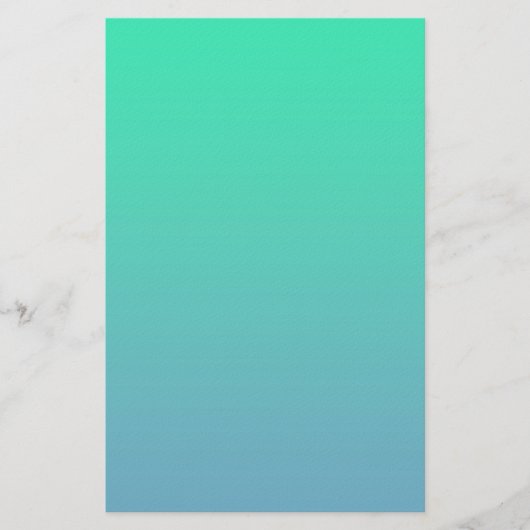 Blauwgroene kleur briefpapier (Voorkant)