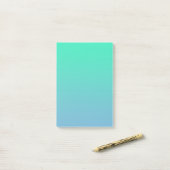Blauwgroene kleur post-it® notes (Op bureau)