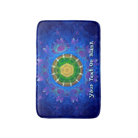 Blauwgroene kleurstof badmat (Voorkant Verticaal)