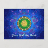 Blauwgroene kleurstof briefkaart (Voorkant)