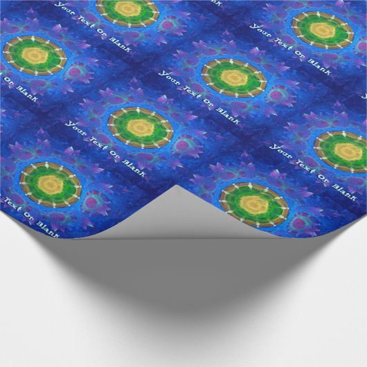 Blauwgroene kleurstof cadeaupapier (Hoek)