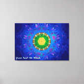 Blauwgroene kleurstof canvas afdruk (Voorkant)