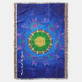 Blauwgroene kleurstof deken (Voorkant Verticaal)