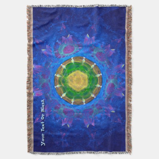 Blauwgroene kleurstof deken (Voorkant Verticaal)