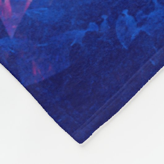 Blauwgroene kleurstof fleece deken (Hoek)