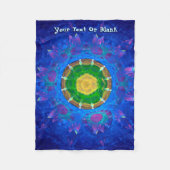 Blauwgroene kleurstof fleece deken (Voorkant)