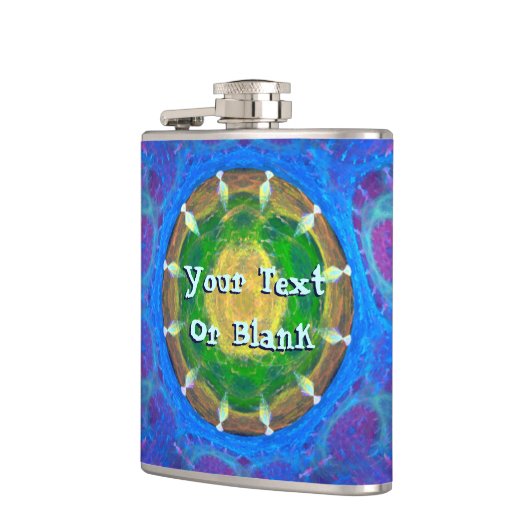 Blauwgroene kleurstof heupfles (Links)