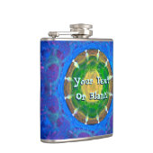 Blauwgroene kleurstof heupfles (Rechts)