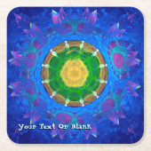 Blauwgroene kleurstof kartonnen onderzetters (Voorkant)