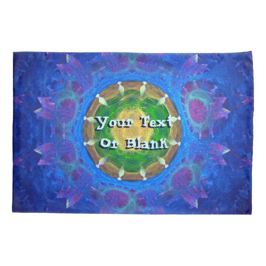 Blauwgroene kleurstof kussensloop (Achterkant)