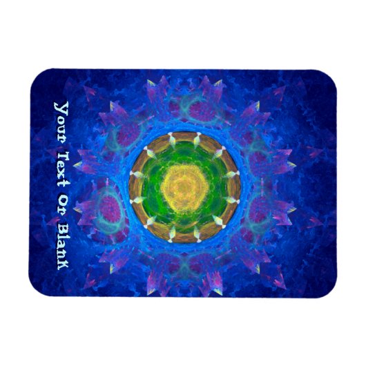 Blauwgroene kleurstof magneet (Horizontaal)