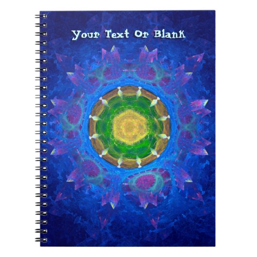 Blauwgroene kleurstof notitieboek (Voorkant)