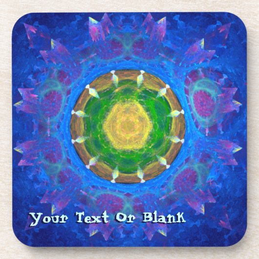 Blauwgroene kleurstof onderzetter (Voorkant)