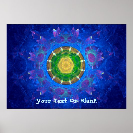 Blauwgroene kleurstof poster (Voorkant)