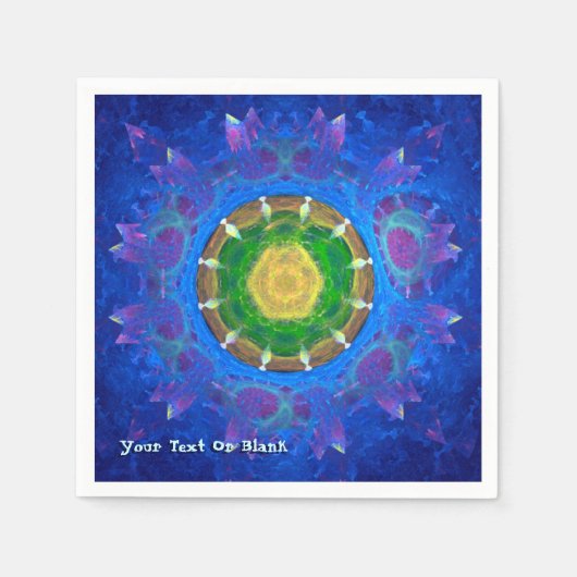 Blauwgroene kleurstof servetten (Voorkant)