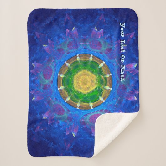 Blauwgroene kleurstof sherpa deken (Voorkant)