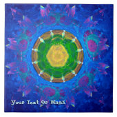 Blauwgroene kleurstof tegeltje (Voorkant)