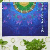 Blauwgroene kleurstof theedoek (Gevouwen)