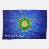 Blauwgroene kleurstof theedoek (Horizontaal)