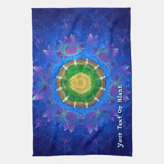 Blauwgroene kleurstof theedoek (Verticaal)