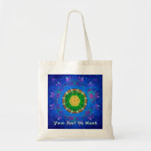 Blauwgroene kleurstof tote bag (Voorkant)