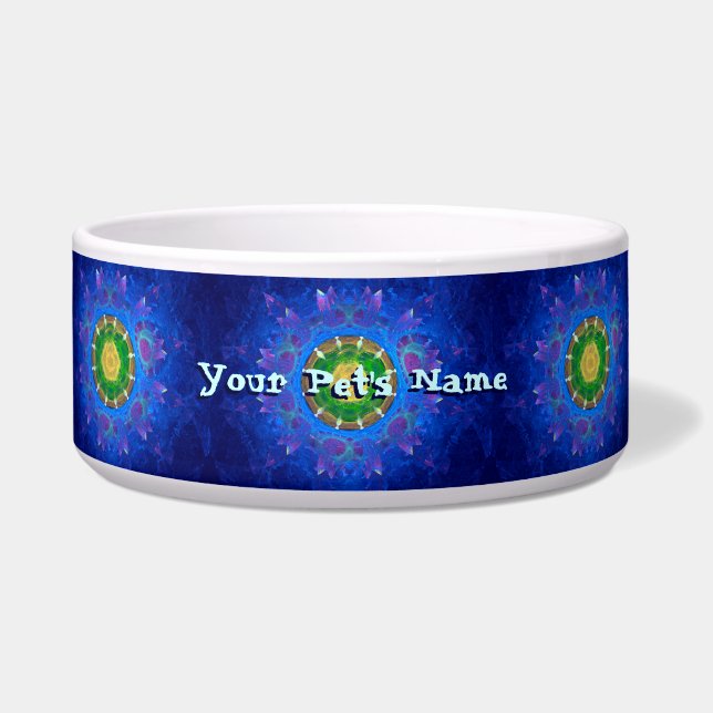 Blauwgroene kleurstof voerbakje (Voorkant)