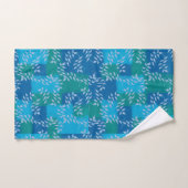 Blauwgroene klimopblaadje aquarel bad handdoek (Handdoek)