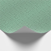 Blauwgroene kraakverf cadeaupapier (Hoek)