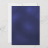 Blauwgroene krans monogram eenvoudige trouw kaart (Achterkant)