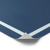 Blauwgroene Kust Bruiloft Elegant Welkomstbord Poster (Hoek)