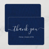 Blauwgroene landelijke trouwfeest bruidsfeest verj bedankkaart (Voorkant / Achterkant)