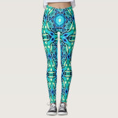 Blauwgroene Leggings (Voorkant)
