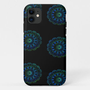 Blauwgroene mandala Case-Mate iPhone case