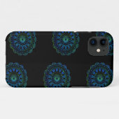 Blauwgroene mandala Case-Mate iPhone case (Achterkant (horizontaal))
