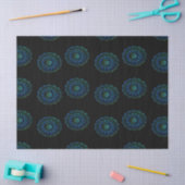 Blauwgroene mandala tissuepapier (Craft)