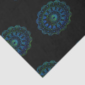 Blauwgroene mandala tissuepapier (Detail)