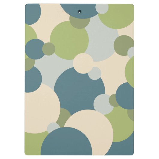 Blauwgroene moleculen Klembord (Achterkant)