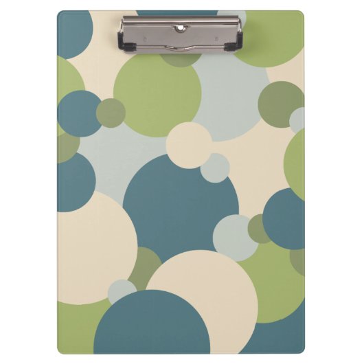 Blauwgroene moleculen Klembord (Voorkant)
