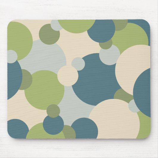 Blauwgroene moleculen Muismat (Voorkant)