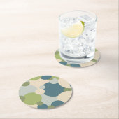 Blauwgroene moleculen papier onderzetter (Insitu)