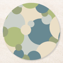 Blauwgroene moleculen papier onderzetter