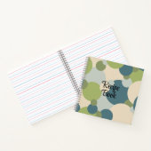 Blauwgroene moleculen receptenboek notitieboek (Binnen)