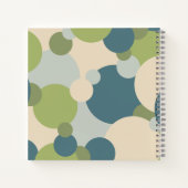 Blauwgroene moleculen receptenboek notitieboek (Achterkant)