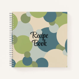 Blauwgroene moleculen receptenboek notitieboek