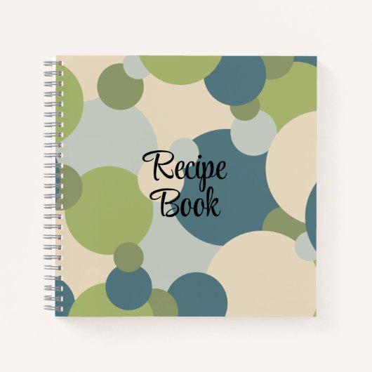 Blauwgroene moleculen receptenboek notitieboek (Voorkant)