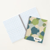 Blauwgroene moleculen Spiraal Notitieboek (Binnen)