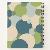 Blauwgroene moleculen Spiraal Notitieboek (Achterkant)